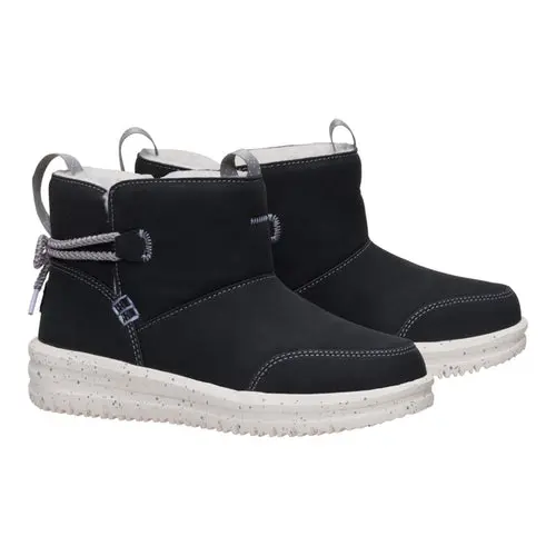 HEYDUDES Camden Bow Boot Youth Cozy - Black