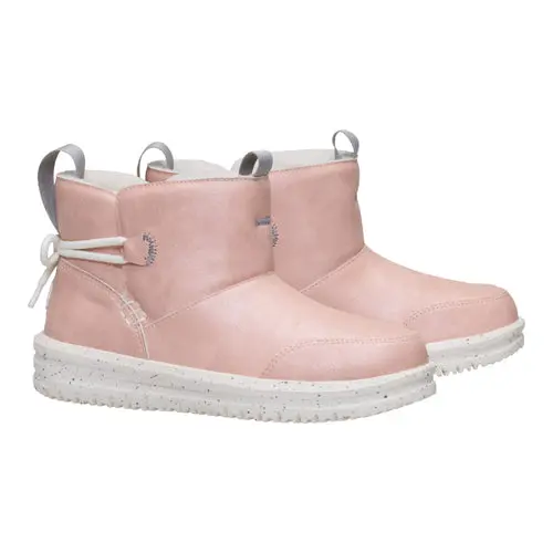 HEYDUDES Camden Bow Boot Youth Cozy - Sparkle Pink