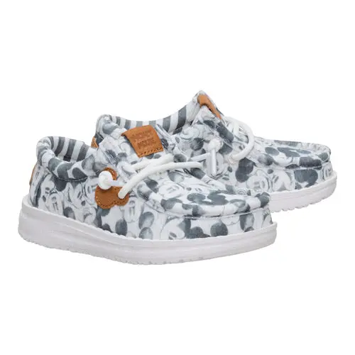 HEYDUDES Disney Mickey Mouse Print Wally Toddler - Grey\/Multi