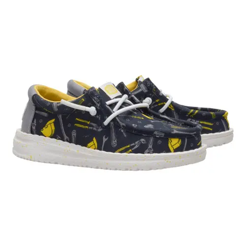 HEYDUDES Wally Toddler Construction - Navy\/Multi