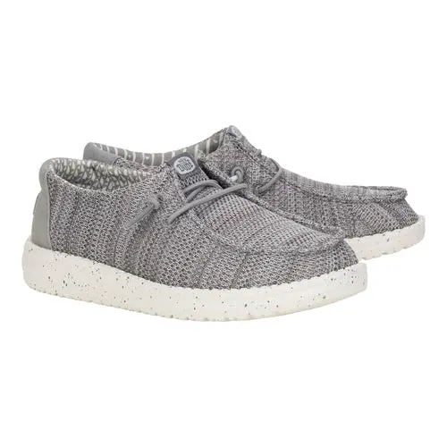 HEYDUDES Wally Youth Stretch Mesh - Grey