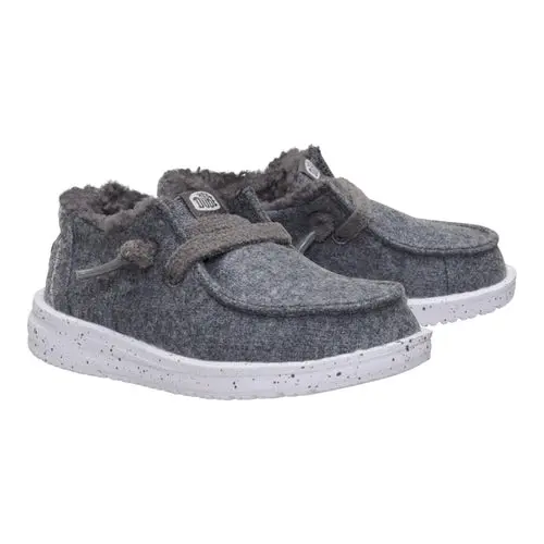 HEYDUDES Wendy Toddler Wool Cozy - Charcoal