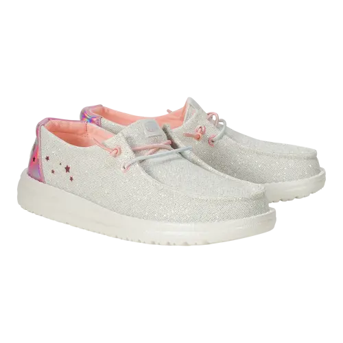 HEYDUDES Wendy Youth Iridescent Star - Silver
