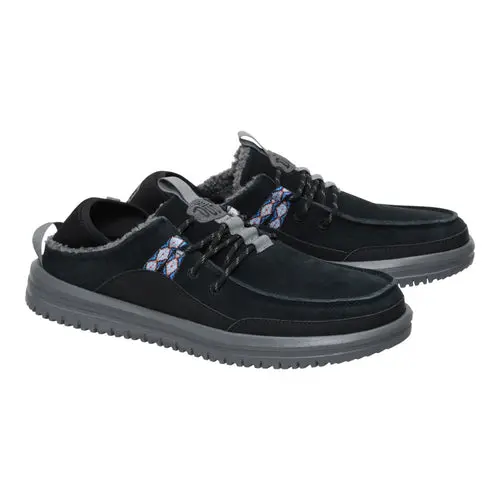 HEYDUDES Bradley Blipper Suede - Black / Smoke Grey