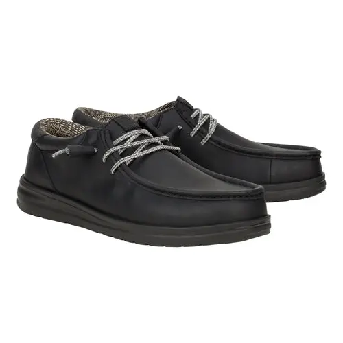 HEYDUDES Paul Leather - Black