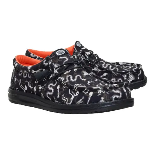 HEYDUDES Wally Creepy Creatures - Black / Black
