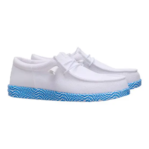 HEYDUDES Wally Funk Warped Geo - White / Brilliant Blue
