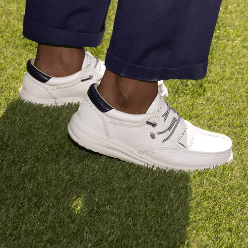 HEYDUDES Wally Golf Classic - Golf White / Navy Blazer