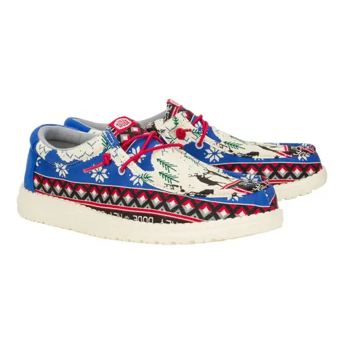 HEYDUDES Wally Holiday Cheers - Holiday White / Multi