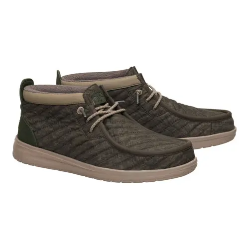 HEYDUDES Wally Mid Gripr Washed Quilt - Major Brown / Multi