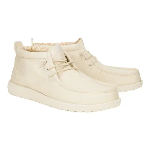 HEYDUDES Wally Mid Stretch Canvas - Bone White