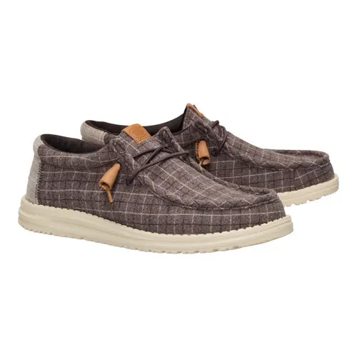 HEYDUDES Wally Plaid Corduroy - Mole Brown / Multi