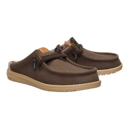 HEYDUDES Wally Slip Cozy Plaid - Major Brown / Multi