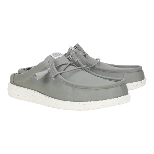 HEYDUDES Wally Slip Stretch Canvas - Grey