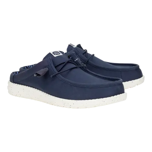 HEYDUDES Wally Slip Stretch Canvas - Navy