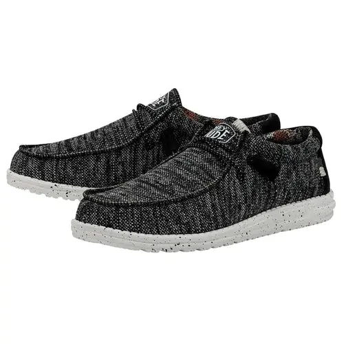 HEYDUDES Wally Sox Stitch - Black White