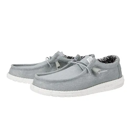 HEYDUDES Wally Stretch Canvas Wide - Light Grey