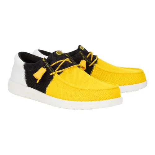 HEYDUDES Wally Tri Varsity Mesh - Yellow / Black