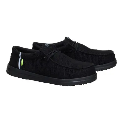 HEYDUDES Wally Work Comp Toe - Black / Black