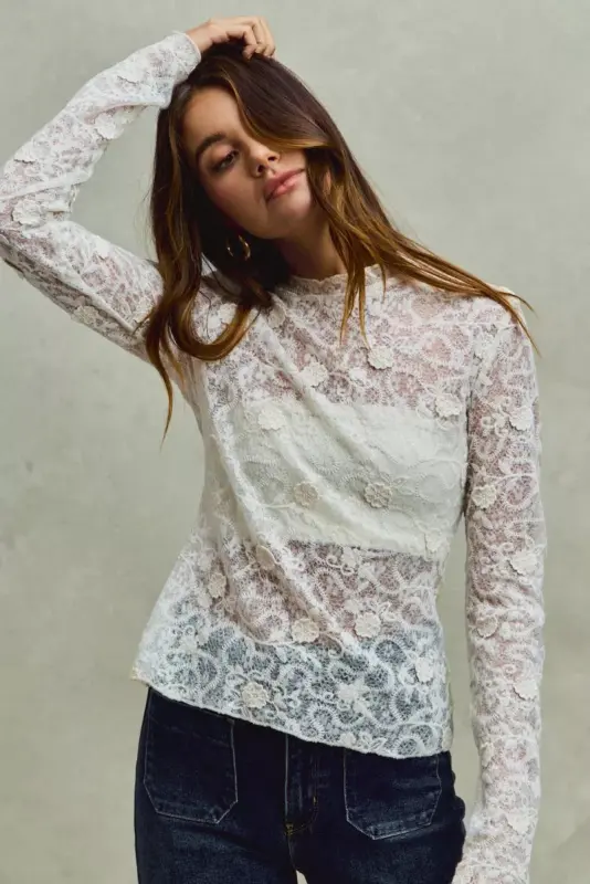 Long Sleeve Floral Layering Top online