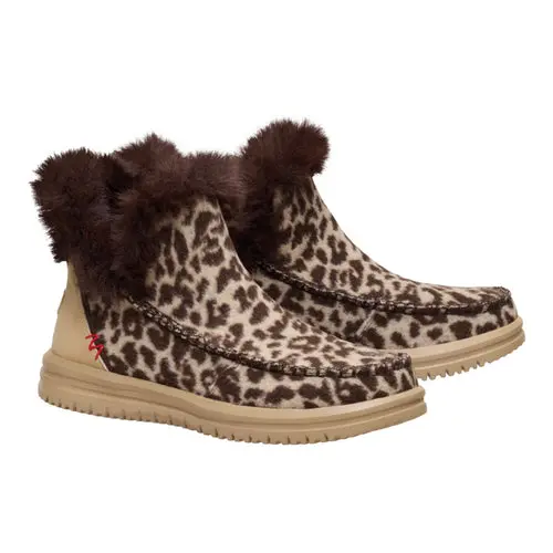 HEYDUDES Camden Brushed Leopard Cozy - Leopard