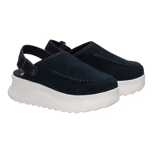 HEYDUDES Delray Clog Suede - Black/Egret
