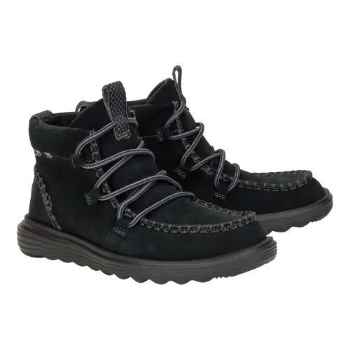 HEYDUDES Reyes Suede - Black/Black