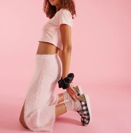 HEYDUDES Wendy Buffalo Plaid - Pale Pink/Black