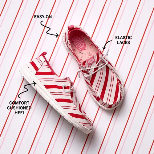 HEYDUDES Wendy Candy Cane - Red/Multi