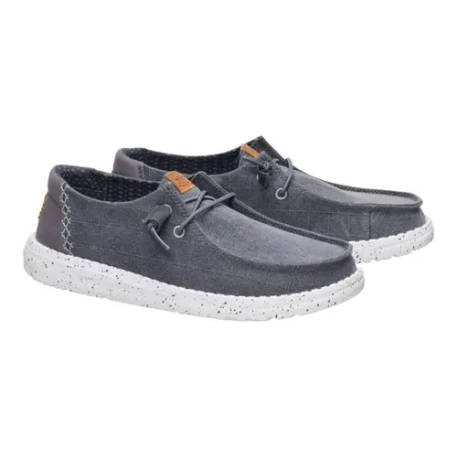 HEYDUDES Wendy Chambray Grid - Charcoal