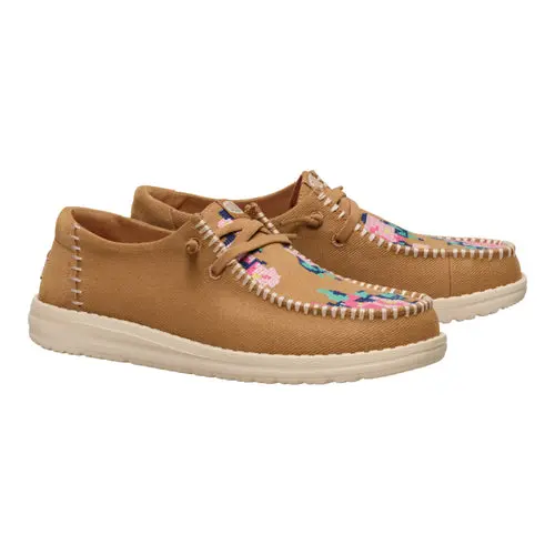 HEYDUDES Wendy Cross Stitch - Tan/Multi