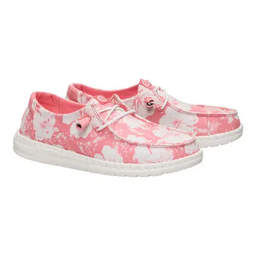 HEYDUDES Wendy Hawaiian - Coral/White