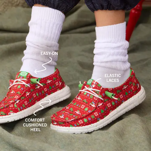 HEYDUDES Wendy Holiday Sweater - Red/Green