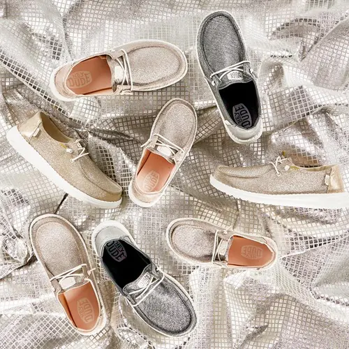 HEYDUDES Wendy Metallic Sparkle - Gold