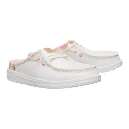 HEYDUDES Wendy Slip Embroidered Floral - Off White