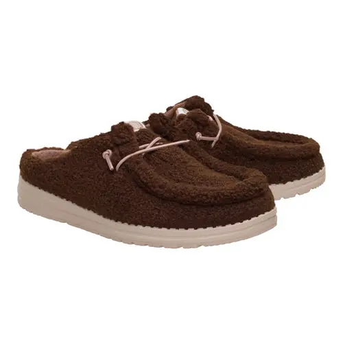 HEYDUDES Wendy Slip Sherpa - Dark Brown