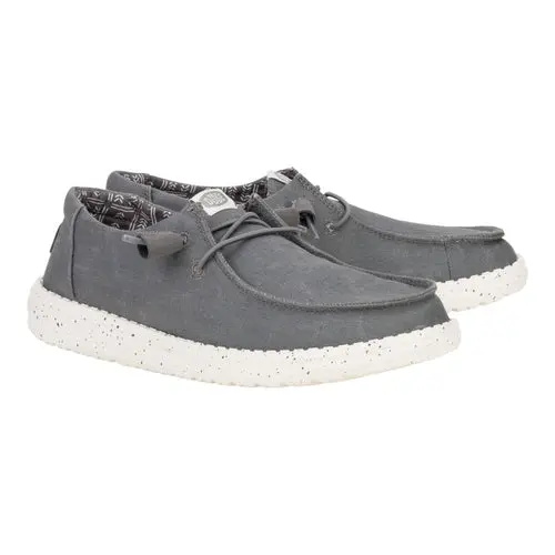 HEYDUDES Wendy Stretch Canvas - Dark Grey