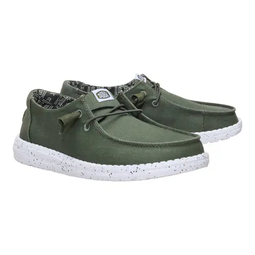 HEYDUDES Wendy Stretch Canvas - Deep Green