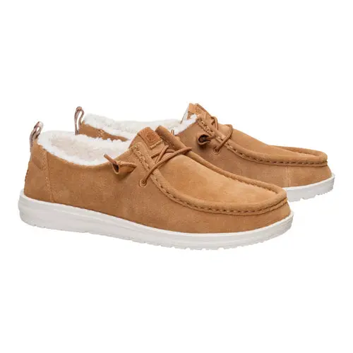 HEYDUDES Wendy Suede Shearling - Lion Orange/Multi